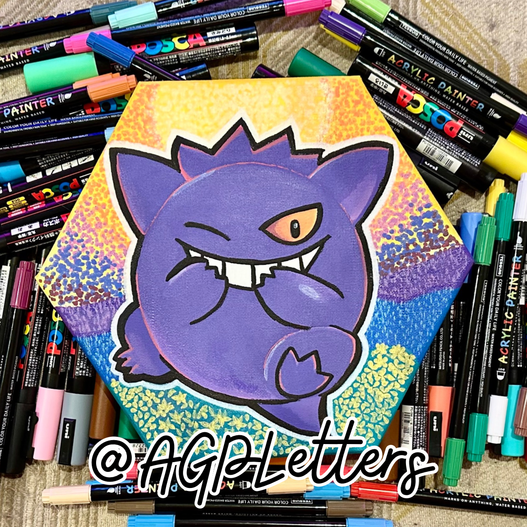 Original Pokémon-Inspired Acrylic Painting – 8x8 Inches