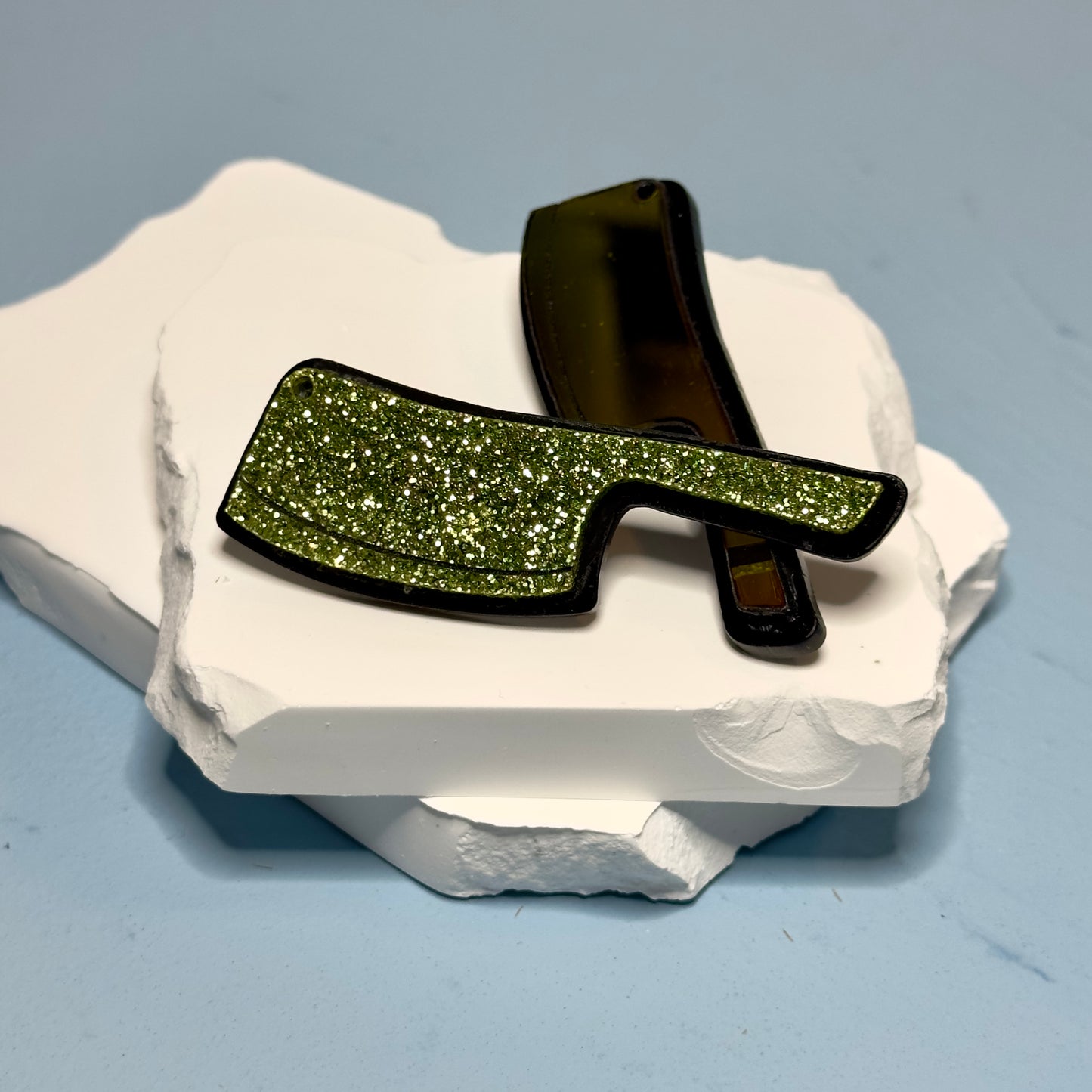 Laser Cut Acrylic Cleaver Pin