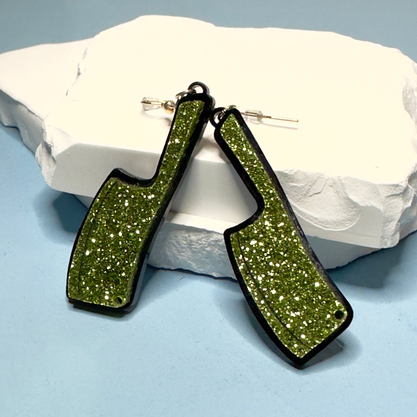 Acrylic Cleaver Earrings