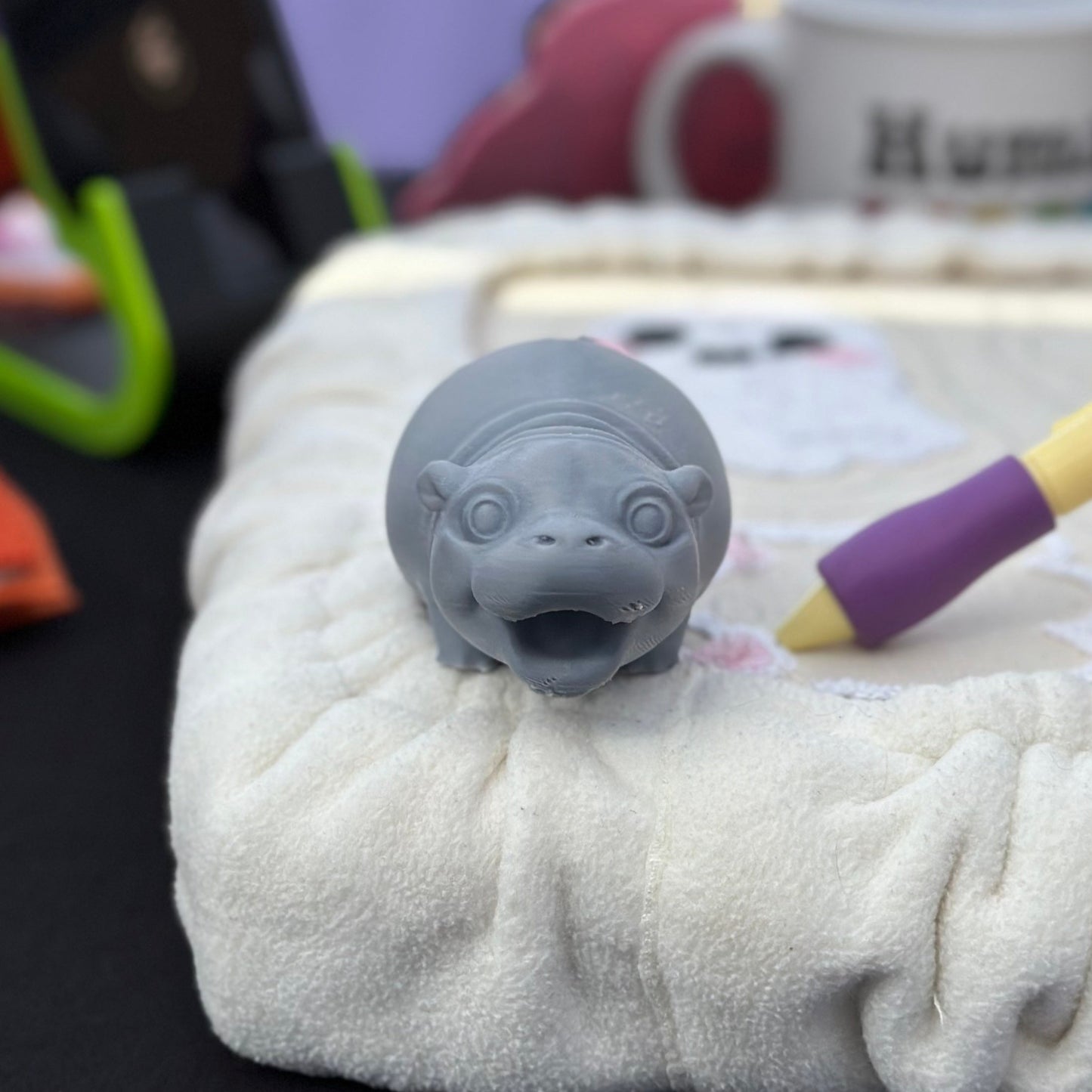 Super cute, 3d printed Moo Deng Figurine