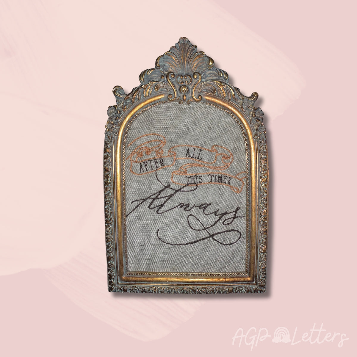 Always framed hand stitched embroidery art
