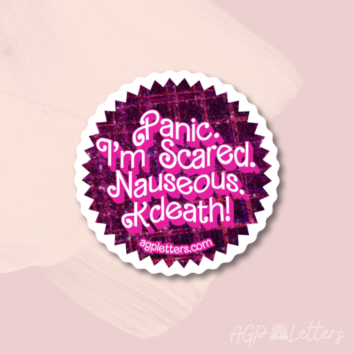 Barbie "Good Day/Bad Day" Holographic Sparkle Vinyl Sticker