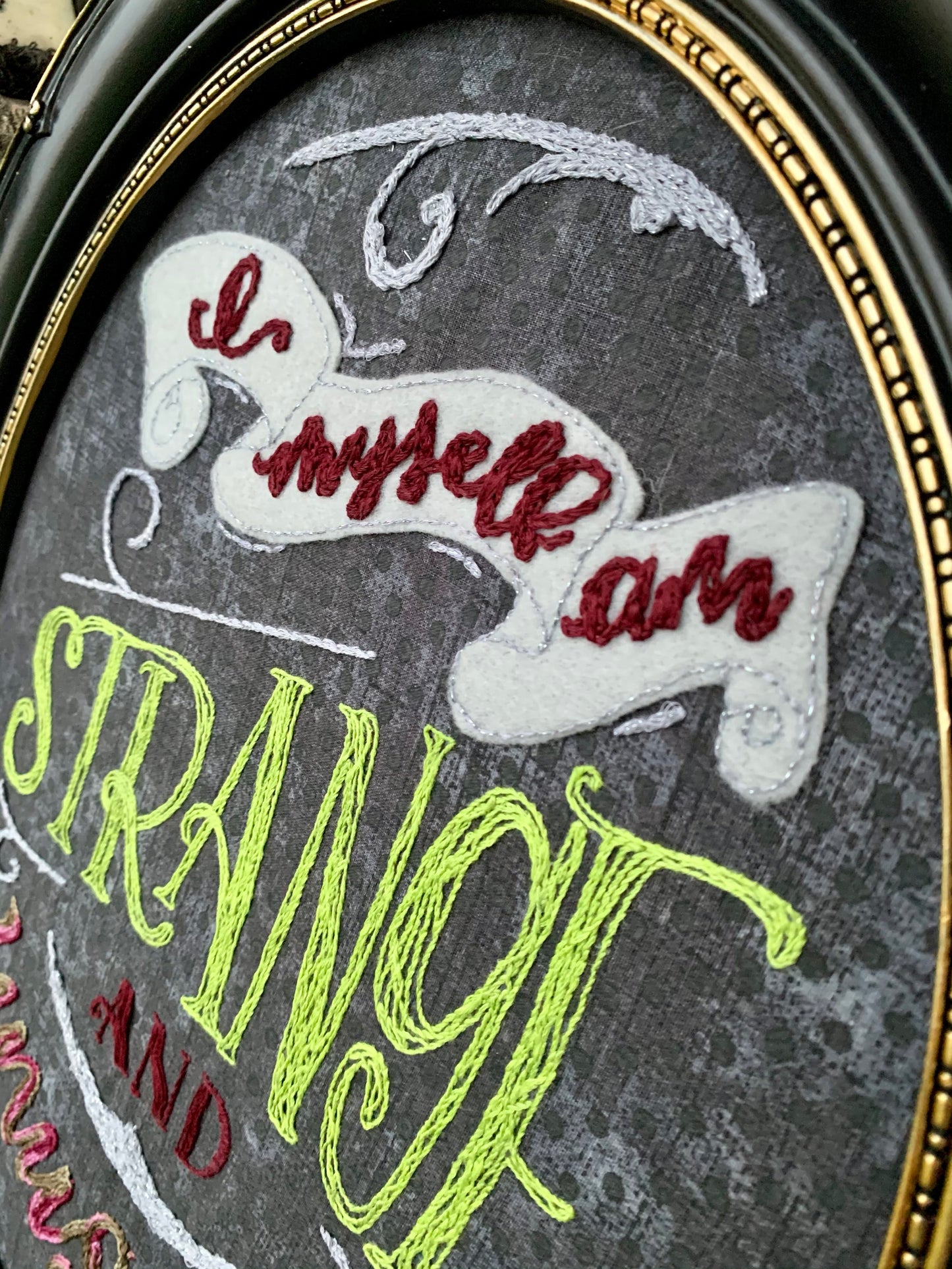 Strange & Unusual Framed Embroidery | AGP Letters
