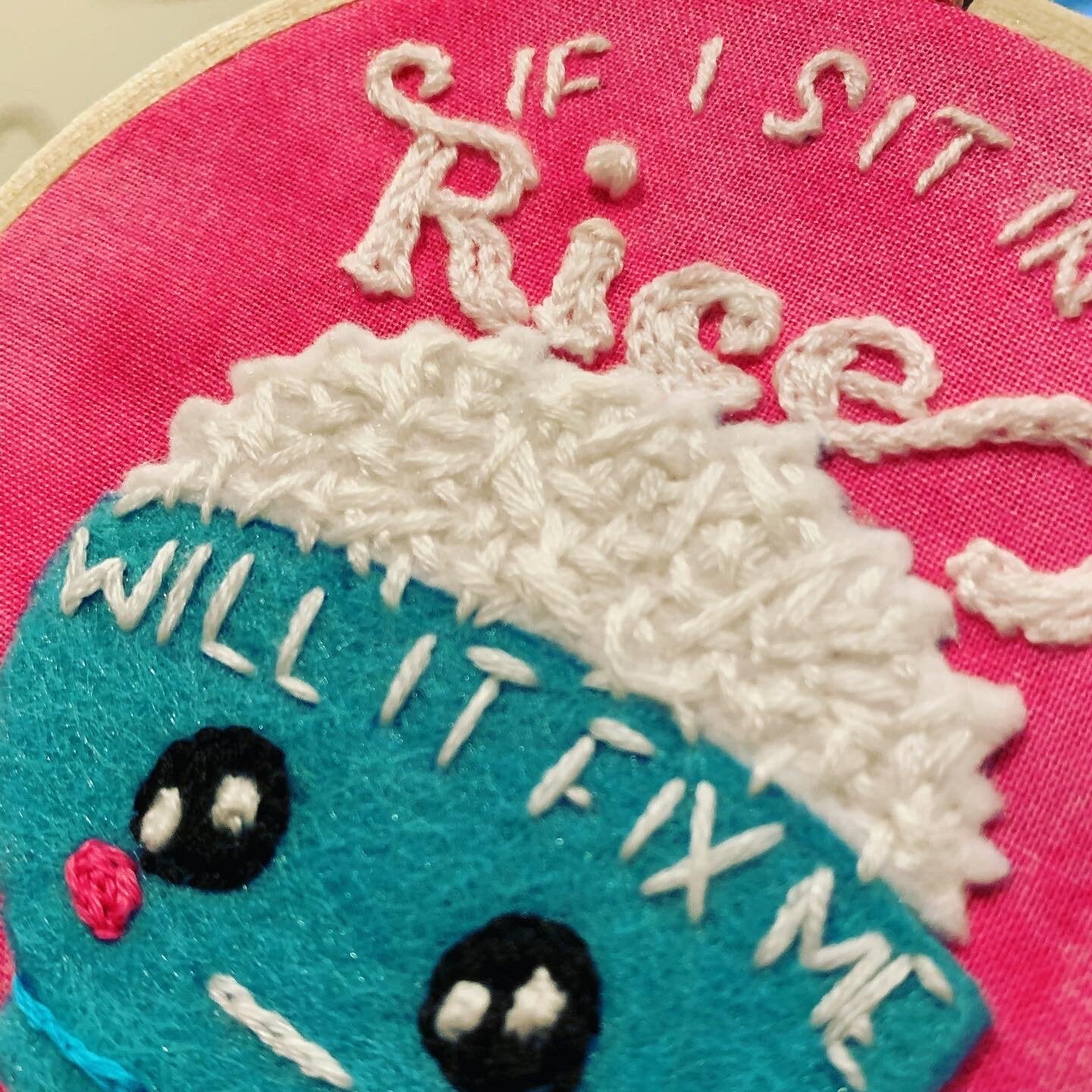 *Made to Order* "Fix Me" Custom Mini Embroidery Hoop | AGP Letters