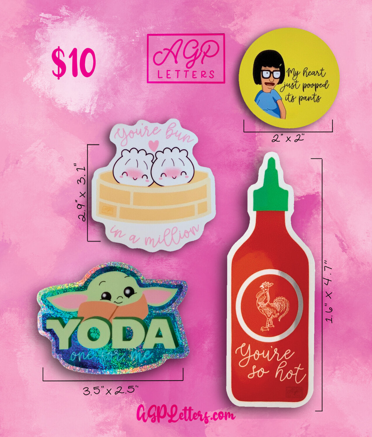 Love-ly Vinyl Sticker Pack | AGP Letters