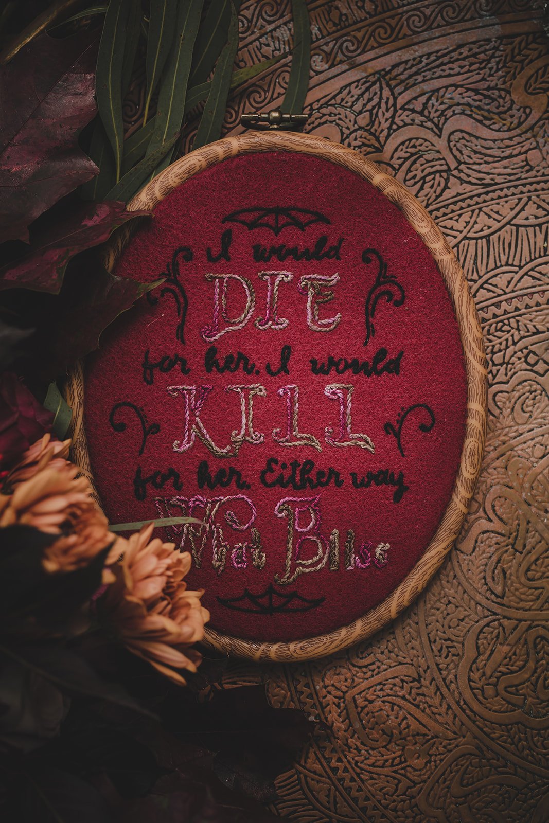 Addams Family Embroidery Collection - "What Bliss" | AGP Letters
