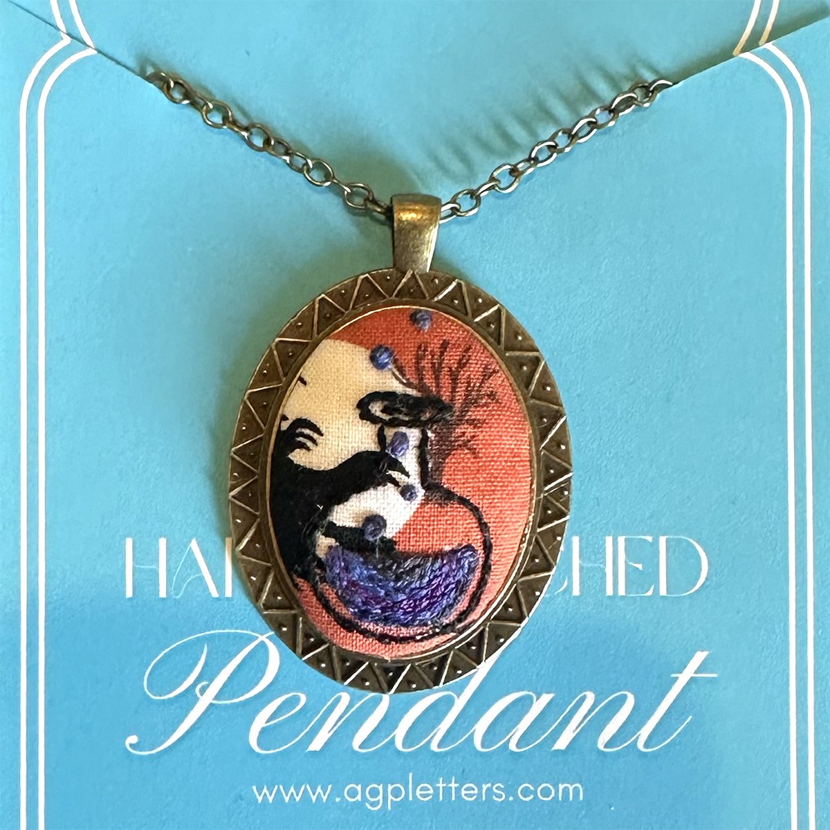 Custom Hand-Embroidered Pendants | Spooky Collection
