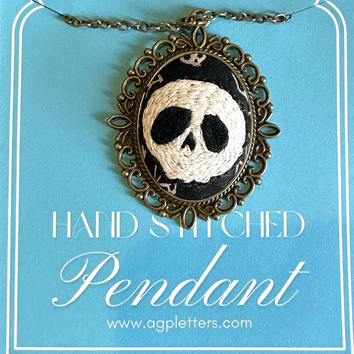 Custom Hand-Embroidered Pendants | Spooky Collection