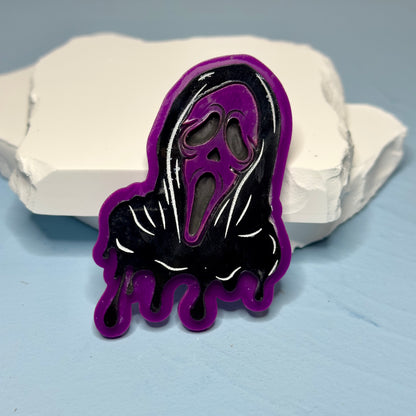 Laser Cut Acrylic Ghostface Pin