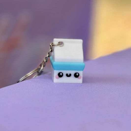 Super cute 3d printed Milk and Cookies keychain set