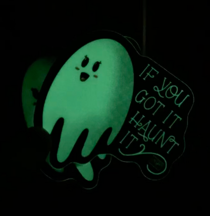 Spooky Collection - Haunt It *Glow in the Dark* Vinyl Sticker | AGP Letters