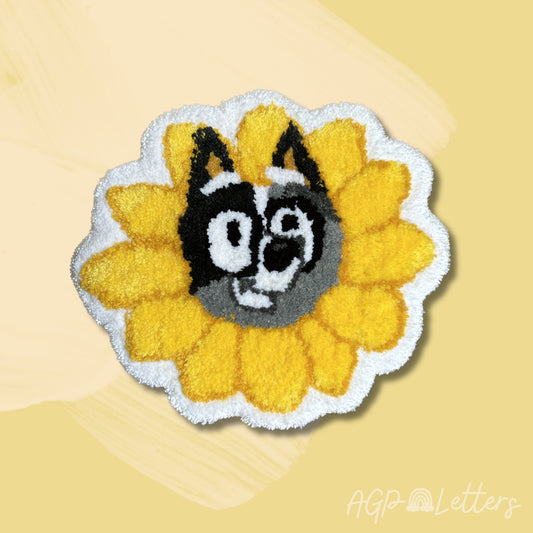 Sunflower Muffin hand tufted wall hanging