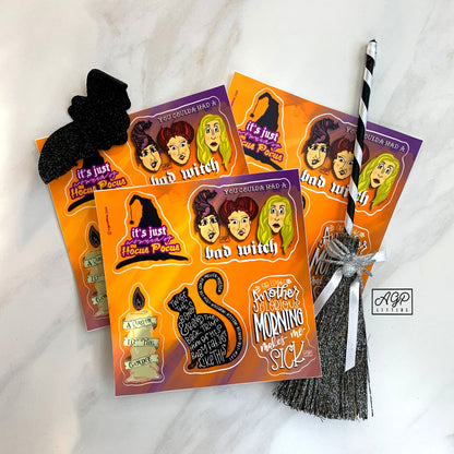 Spooky Collection - Bad Witch Vinyl Sticker Sheet | AGP Letters