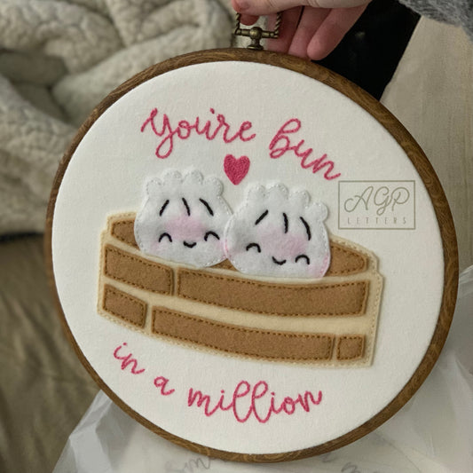 You're Bun in a Million Embroidery & Sticker Set | AGP Letters